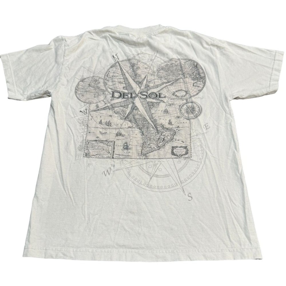 DEL SOL MAP WHITE T SHIRT‎ SIZE MEDIUM | W1